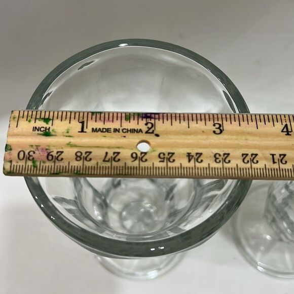 Elegant Clear Glass Ice Cream Sundae Cups 12 Oz Each Set Of 2 Dessert Appetizer - Picture 6 of 6
